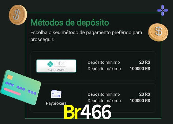 O cassino Br466 oferece uma grande variedade de métodos de pagamento